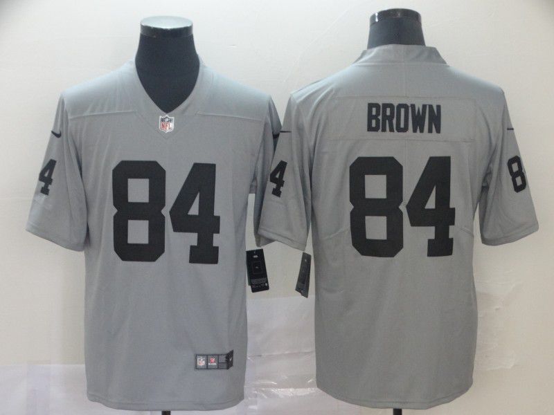 Men Oakland Raiders #84 Brown Grey Nike Vapor Untouchable Limited NFL Jersey